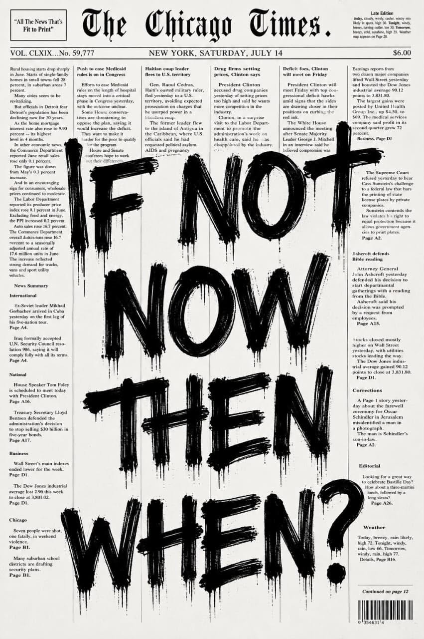 If not now then when